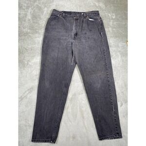 Levi's 522 Jeans Tapered Leg High Waist Black Denim Vintage‎ 1996  Size 18
